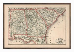 Old Texas Map Prints Trek Back In Time with A Vintage Map Of U S Parks and Historic