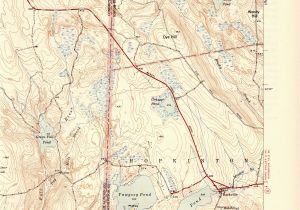 Old topographic Maps Of New England Voluntown Ct Ri Quadrangle