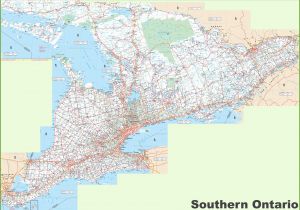 Ontario California On Map Large Detailed Map Of southern Ontario