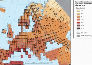 Orange Spain Coverage Map Global and European Temperature European Environment Agency