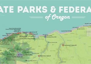 Oregon Blm Land Map oregon State Parks Federal Lands Map 24×36 Poster Best Maps Ever