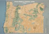 Oregon Blm Land Map oregon State Parks Federal Lands Map 24×36 Poster Best Maps Ever