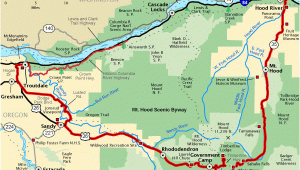 Oregon Campgrounds Map Mt Hood Scenic byway Map America S byways Camping Rving