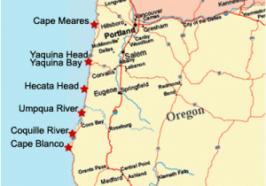 Oregon Coast attractions Map Visit the Lighthouses Of the oregon Coast