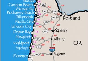 Oregon Coast Lighthouses Map Map Of oregon Lighthouses Secretmuseum