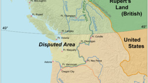 Oregon Country Map 1846 oregon Boundary Dispute Wikipedia