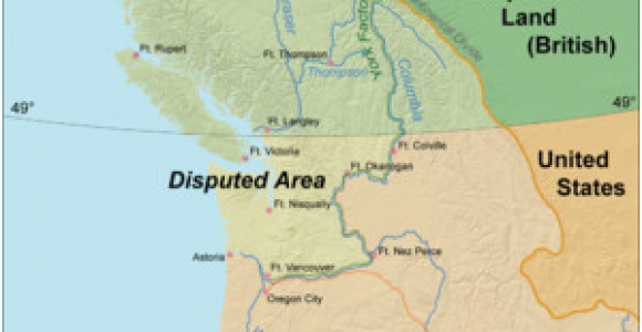 Oregon Country Map 1846 oregon Boundary Dispute Wikipedia