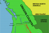 Oregon Country Map 1846 oregon Vertrag