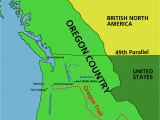 Oregon Country Map 1846 oregon Vertrag