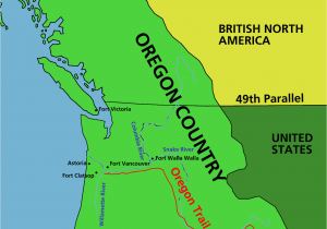 Oregon Country Map 1846 oregon Vertrag