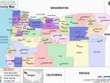 Oregon County Map Outline oregon Counties Maps Cities towns Full Color Modern Design 20540