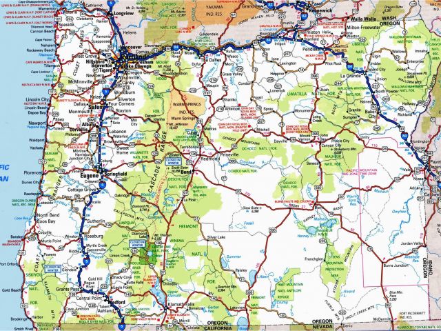 Oregon County Map with Roads oregon Road Map  secretmuseum