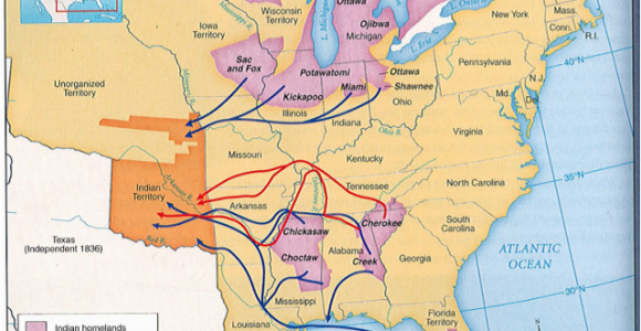 Oregon Indian Reservations Map Trail Of Tears Map History Post Industrial Revolution Up to Wwi