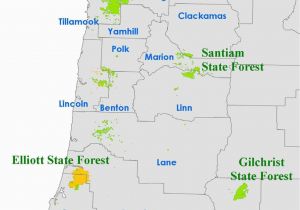 Oregon National forests Map orww Elliott State forest Maps