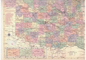 Oregon Railroad Map 1954 Railroad Map Of Oklahoma Map Of oregon On Reverse American