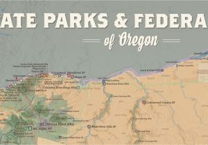 Oregon Ridge Park Map oregon State Parks Federal Lands Map 24×36 Poster Best Maps Ever