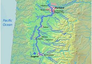 Oregon River Maps and Fishing Guide A Map Of the Willamette River Its Drainage Basin Major Tributaries