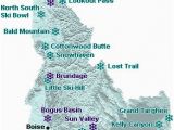 Oregon Ski Resorts Map Idaho Map Of Downhill Ski areas Go northwest A Travel Guide