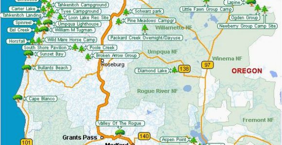 Oregon State Parks Camping Map Map Of oregon Coast State Parks Secretmuseum