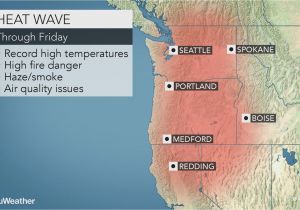 Oregon Temperature Map northwestern Us Heat Wave to Jeopardize All Time Record Highs