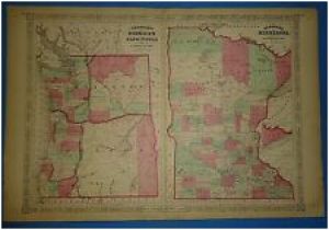Oregon township and Range Map Washington oregon 1800 1899 Date Range Antique north America Maps