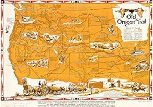 Oregon Trail Game Map Amazon Com Historic Map oregon Trail Highway Of the Pioneers to