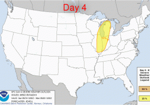 Oregon Weather forecast Map Storm Prediction Center May 16 2019 Day 4 8 Severe Weather Outlook