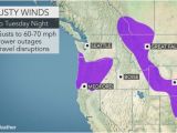 Oregon Wind Map Early Week Storm May Be Strongest yet This Season In northwestern Us