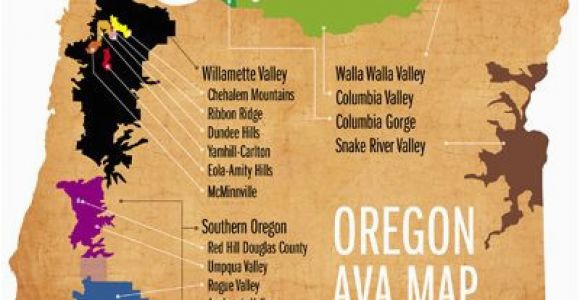 Oregon Wine Ava Map Learn Your Avas