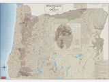 Oregon Wine Regions Map Amazon Com oregon Viticultural Wall Maps Office Products