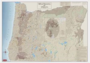 Oregon Wine Regions Map Amazon Com oregon Viticultural Wall Maps Office Products