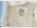 Oregon Wine Trail Map Amazon Com oregon Viticultural Wall Maps Office