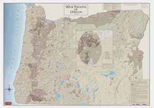 Oregon Wine Trail Map Amazon Com oregon Viticultural Wall Maps Office