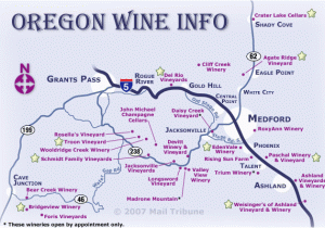 Oregon Wine Trail Map the oregon Wine Info