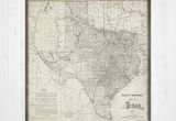 Original Map Of Texas Map Of Texas Texas Canvas Map Texas State Map Antique Texas Map
