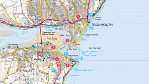 Os Map Of England Explore Shaldon From Teignmouth Print Walk south West Coast Path