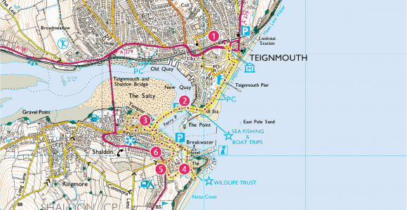 Os Map Of England Explore Shaldon From Teignmouth Print Walk south West Coast Path