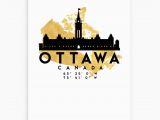 Ottawa Canada On A Map Ottawa Canada Silhouette City Skyline Map