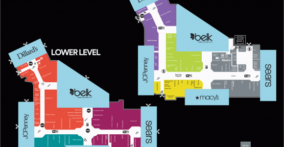 Outlets In California Map Store Directory for Haywood Mall A Shopping Center In Greenville