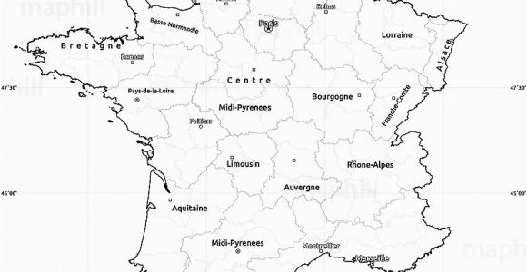 Outline Map Of France with Cities Blank Simple Map Of France Cropped Outside