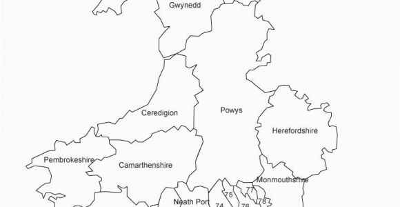 Outline Map Of Great Britain and Ireland Wales United Kingdom England Great Britain Printable Blank