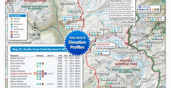 Pacific Crest Trail Map northern California Pacific Crest Trail Pocket atlas Blackwoods Press