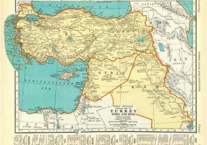 Palestine Texas Map Palestine and Turkey 1935 Vintage Map Colliers atlas Page Products