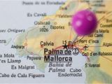 Palma De Mallorca Spain Map Pushpin Marking On Palma De Majorca Spain Stock Photo