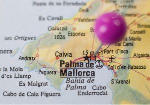 Palma De Mallorca Spain Map Pushpin Marking On Palma De Majorca Spain Stock Photo