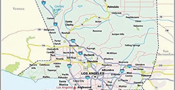 Palos Verdes California Map Amazon Com Los Angeles County Map 36 W X 37 H Office Products