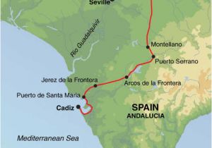 Paradors northern Spain Map Headwater Self Guided Cycling In andalucia Seville to Cadiz Guardian Holidays