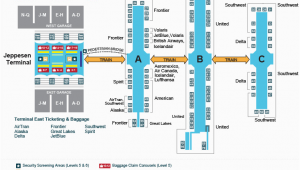 Paris France Airport Map A Look Inside the Terminal and Concourses at Denver International