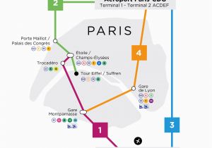 Paris France Airports Map Line 3 From Roissy Cdg to orly Airport