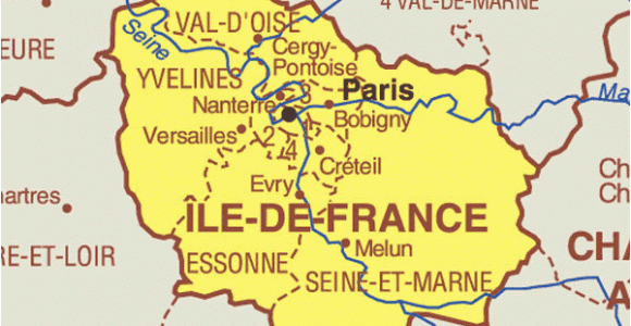 Paris France On A Map Iile De France Parijs Paris Kaart Map Carte Eu Foto